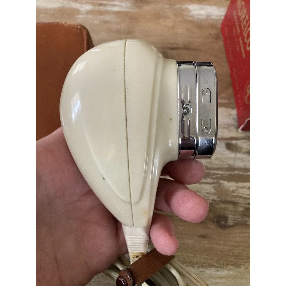 Vintage men's Norelco Electric Shaver Type SC 7759 in org case & box 1950s works